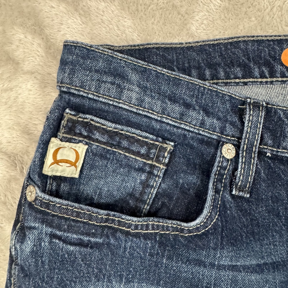 Cinch Ian Slim Fit Bootcut Jeans 33x34 Dark Wash Stretch Denim Cowboy Workwear - Picture 6 of 16
